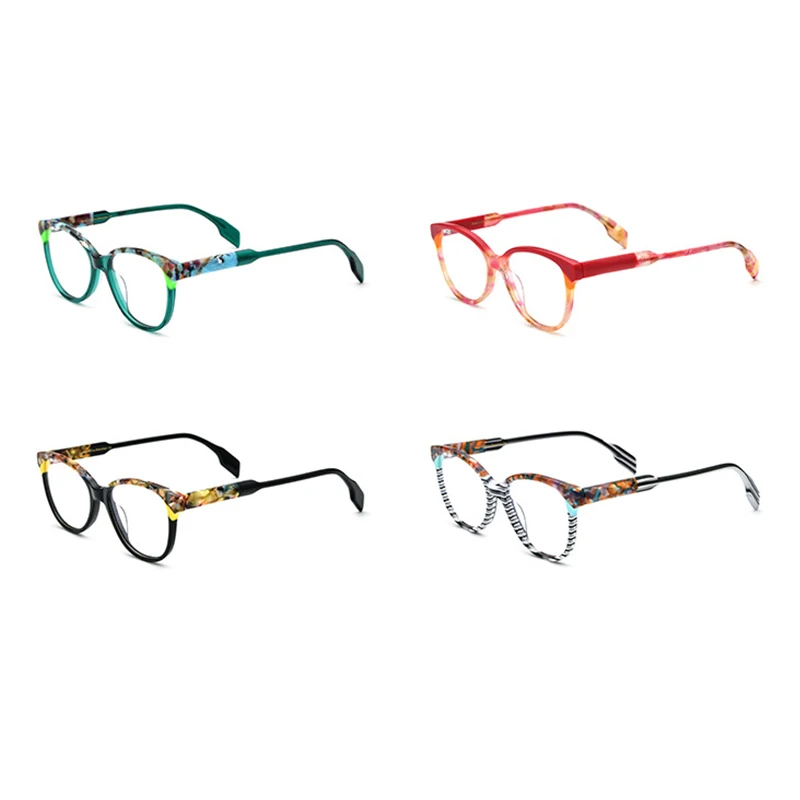 Belight Optical New Arrival Colorful Vintage Retro Acetate Square Shape Spectacle Frame Precription Lens Eyeglasses 19225