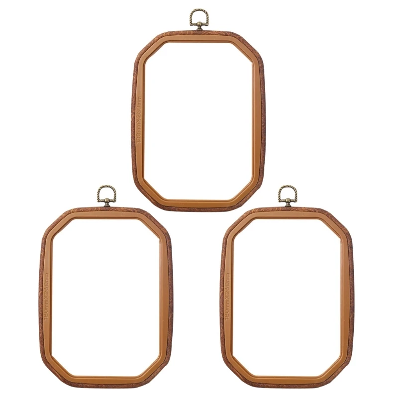 

3 Pcs/Set Adjustable Embroidery Frame Resin Embroidery Hoop Crosses Stitching Hoop for Needleworks Embroidery Project