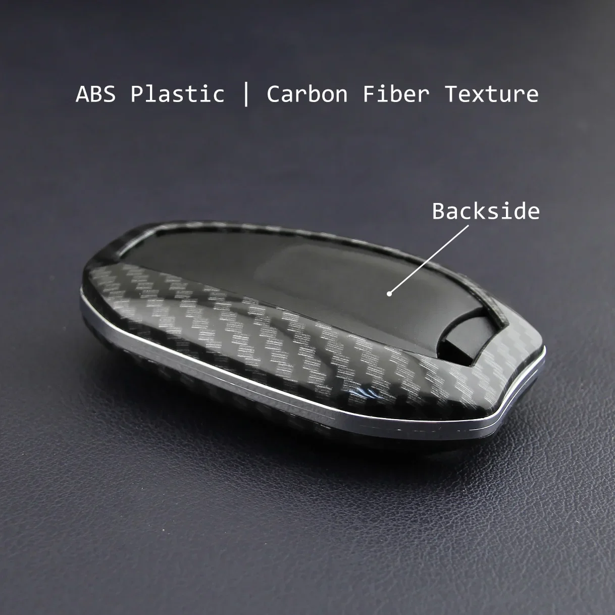 Carbon Fiber Smart Key Fob Cover Case Chain Ring For Peugeot 308 508 2008 3008 5008 Citroen C3 C5 Aircross DS 9 3 7 Crossback image 5