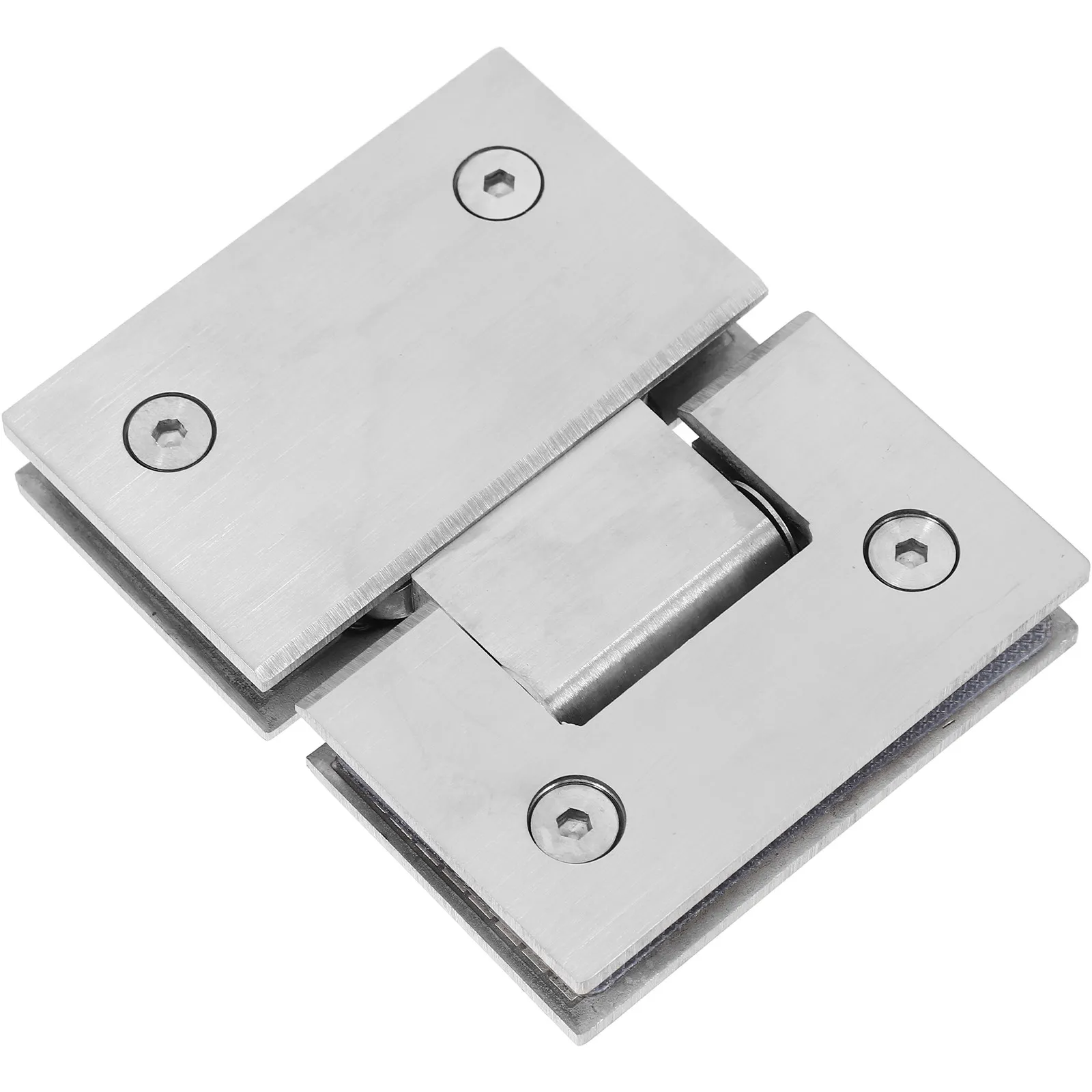 Shower Glass Clamp Glass Door Hinge Stainless Steel Heavy Duty Smooth Quiet Bathroom Partition Hardware Shower Door Hardwares