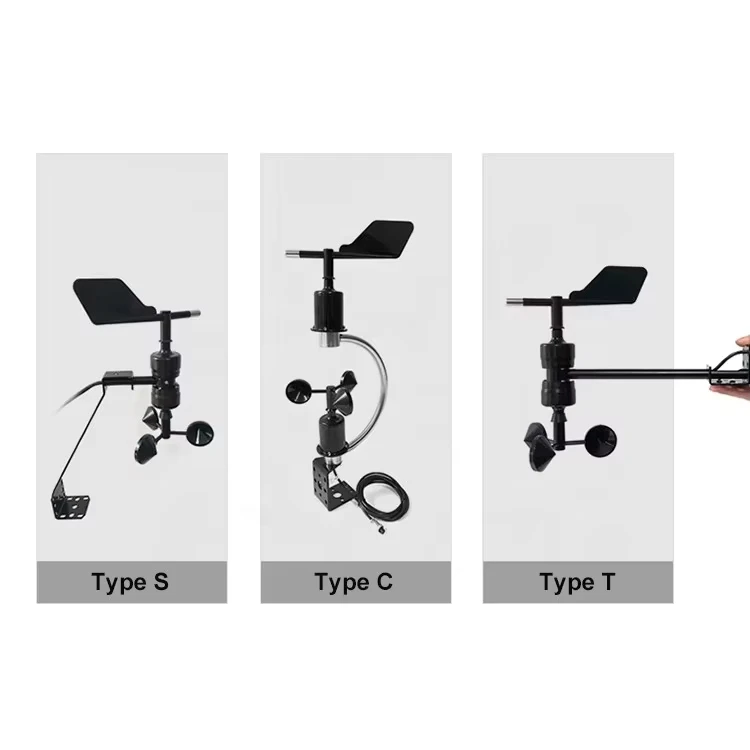 Customized 0.1m/s Resolution ABS Material Weather Station Wind Direction Indicator Speed Sensor Marine Anemometer 0~70m/S Knots