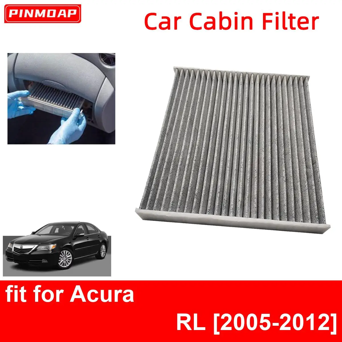 

Car Cabin Air Filter for Acura RL 2005-2012 Auto Filters Carbon Fiber CF10134 80219-SHJ-A01 80292-SDA-407 80292-SDA-A01