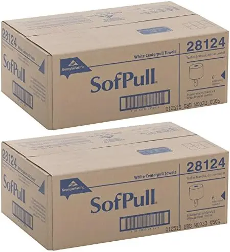 

GP-28124-2 SofPull Centerpull Regular Capacity Paper Towel, 2 Cases (6 Rolls), White