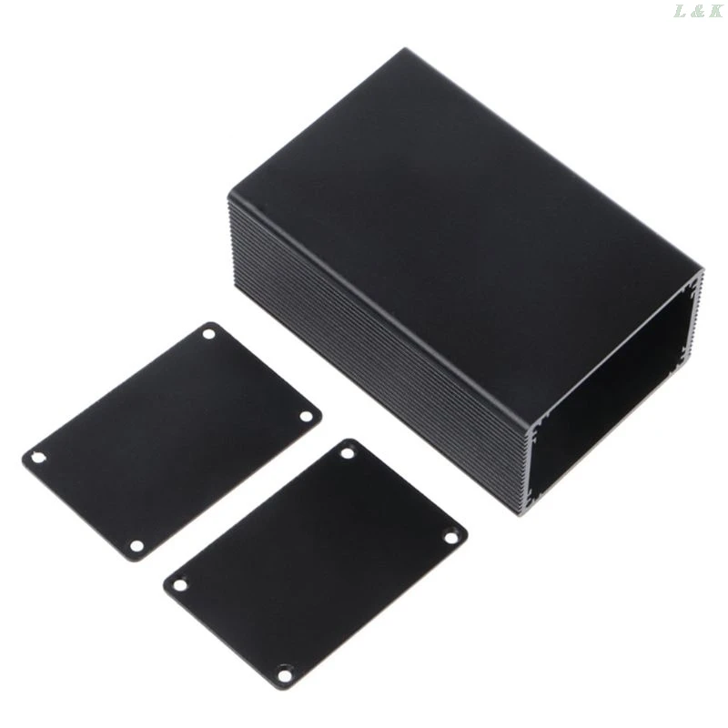 Black 100x76x35mm Resistant Aluminum Split Body Enclosure Case for Electronic DIY Project Box for Arduino Raspberry