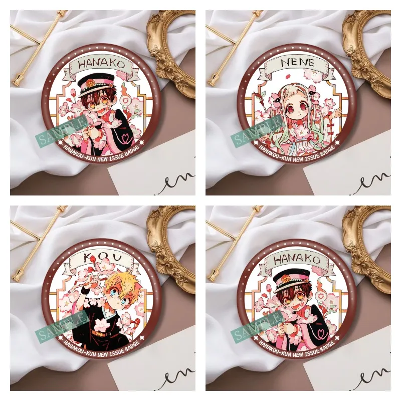 Japan Anime Toilet-bound Hanako-kun Figures Yugi Amane Yashiro Nene Cosplay Kawaii Metal Badge Bag Pins Fans Christmas Brooch