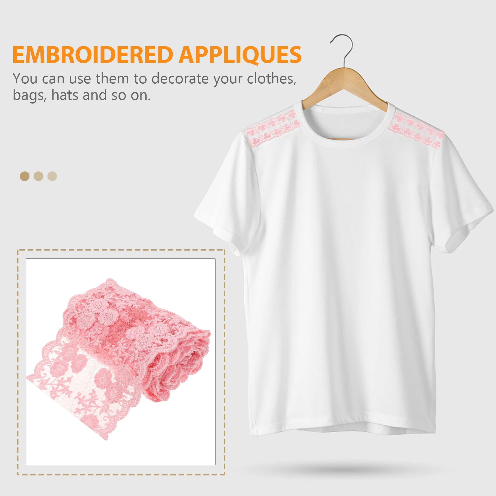 

1 Roll 50M Clothes Sewing Lace Trim Wear-Resistant Elegant Ruffled Trim For Craft Making Diy Clothing Fabric Decorative Dress