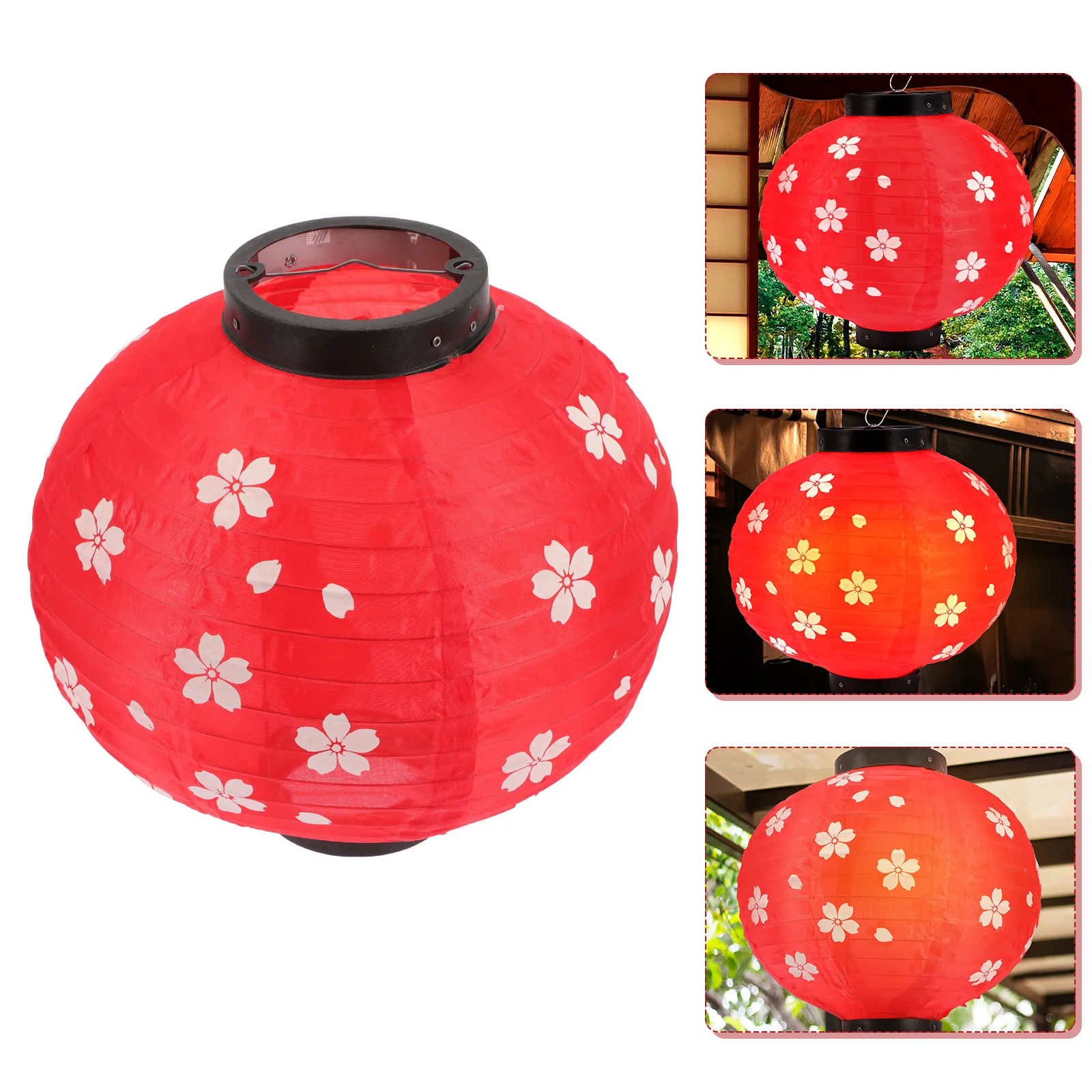

Silk Cloth Blossom Lantern Foldable Outdoor Hanging Lantern Steel Wire Japanese Restaurant Decor Outdoor Table Lamp