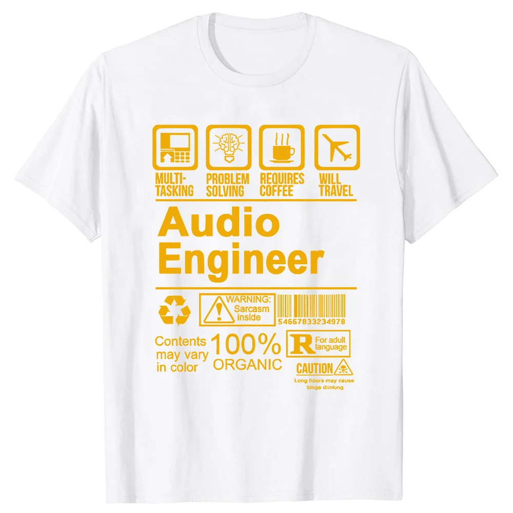 Lustiges Audio-Engineer-Grafik-T-Shirt für Herren, Problemlöser, Sarkasmus, Geschenk für Sound-Engineer, Produzenten, weiches schwarzes T-Shirt mit Rundhalsausschnitt – Detail 3