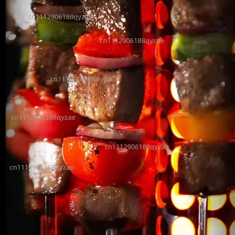 Household Smokeless Electric Grill Electric Skewer Automatic Rotating Smokeless Grill