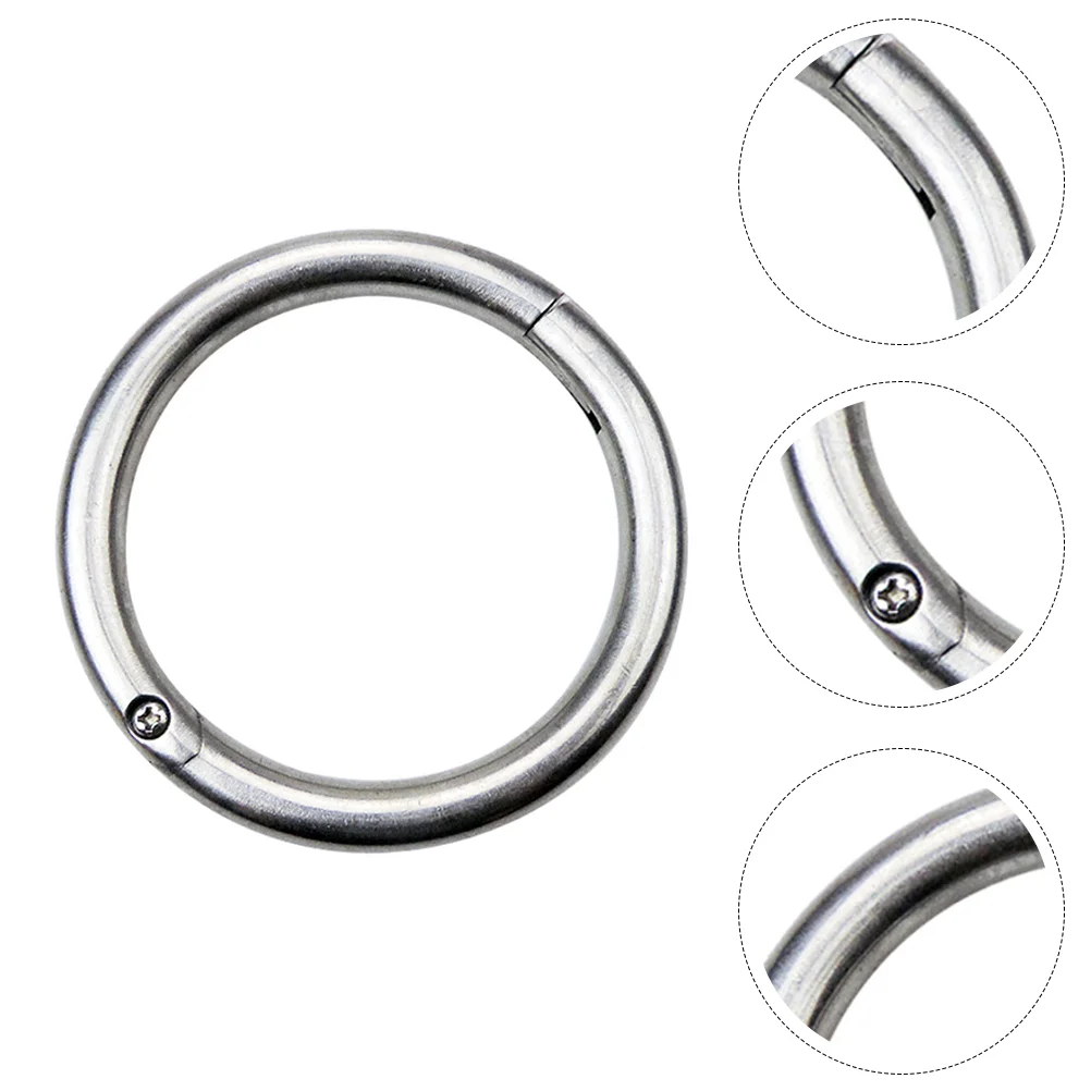 

1Pc Stainless Steel Cattle Traction Ring Farm Livestock Nose Ring Tool Silver for Easy Cattle Management