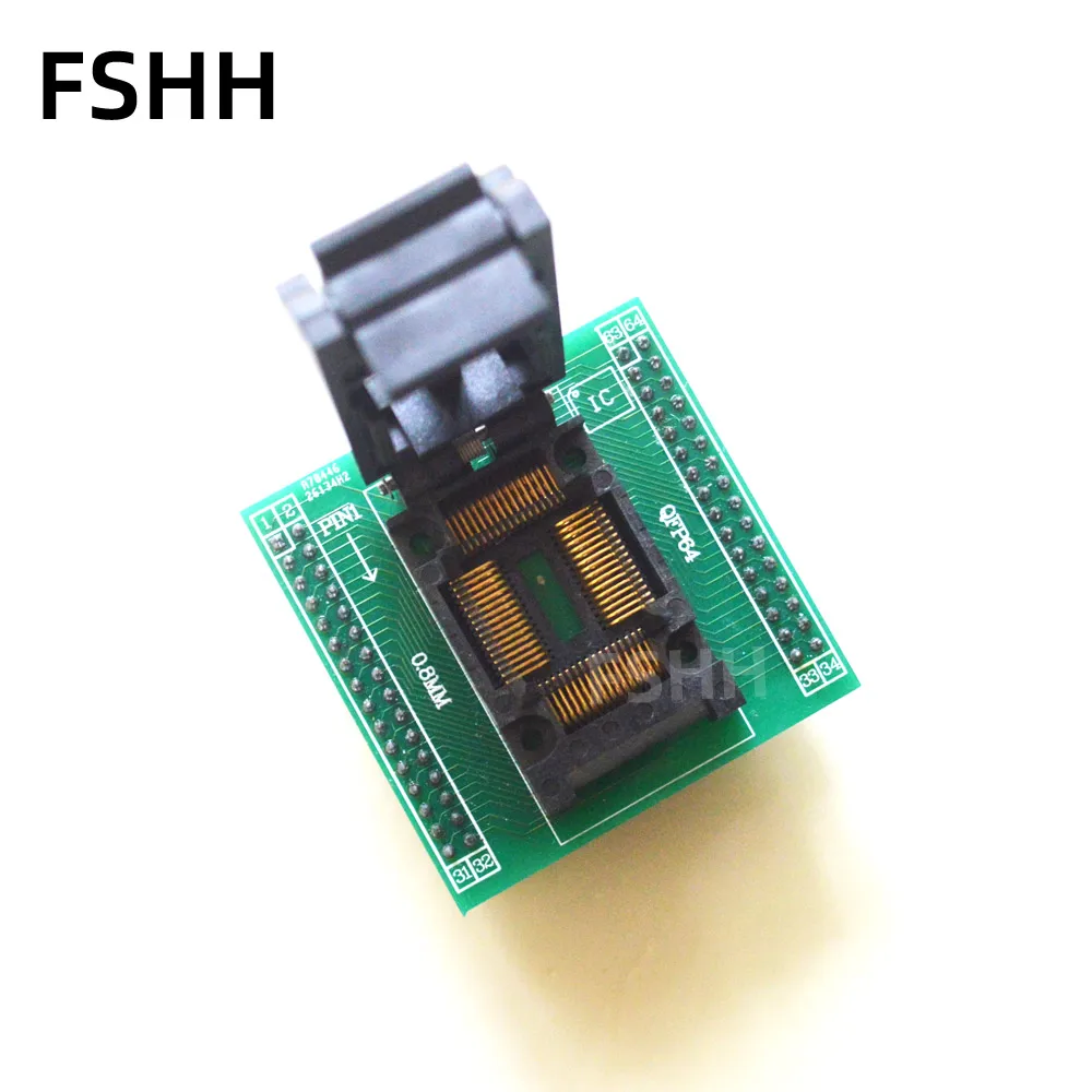 

SDP-705X-64Q Programmer adapter 0.8mm QFP64 to DIP test socket adapter for MC68HC705X32 Suitable for LT48 LT848 programmers