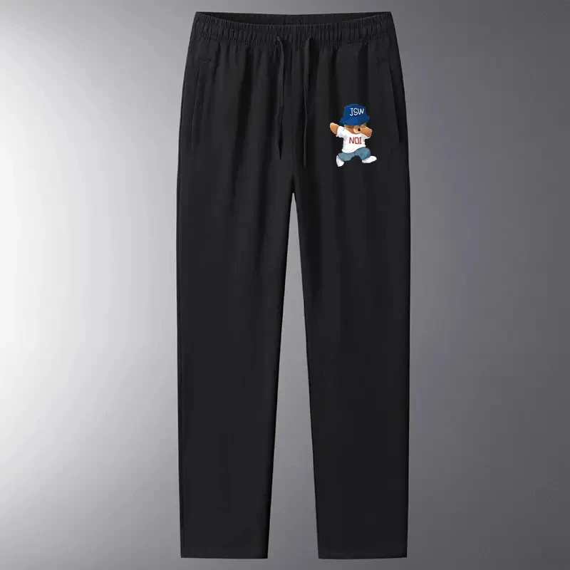 حجم كبير الرجال السود السراويل الطويلة الخريف الشتاء الرياضة سراويل تقليدية 4XL 5XL 6XL 7XL 100-200 كجم فضفاض بنطلون كبير الحجم الرجال الملابس #5