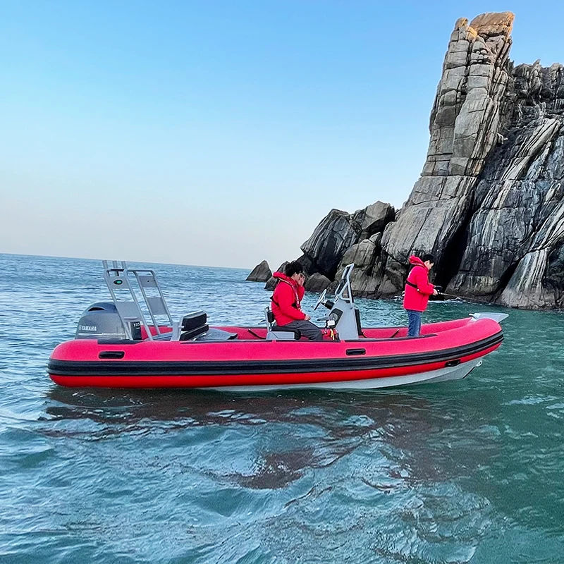 HF 2025 China Hochwertiges 320 380 390 420 460 RIB Schlauchboot mit Starrem Aluminium-V-Tiefenrumpf RIB Patrouillenboot