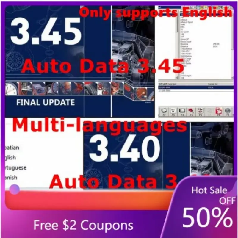 

2025 Hot Sale Automatic Data 3.45 Wiring Diagrams Data Installation Video AutoData 3.40 CD in Multiple Languages USB Drive Car R