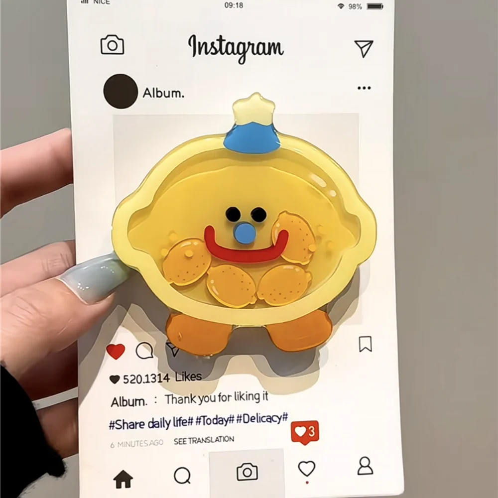 

Funny Cartoon Quicksand Shake Lemon GripTok Grip tok Bracket For iPhone 15 16 Universal Phone Ring Holder Support Phone Stand