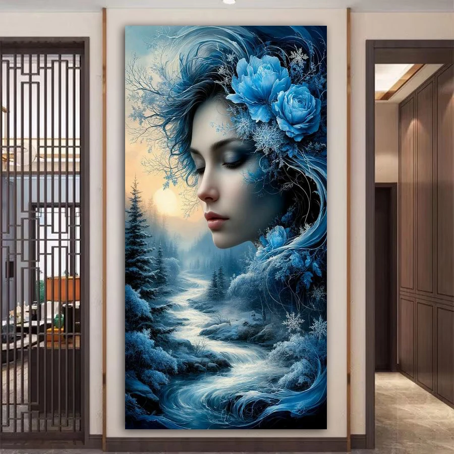 

Fullcang лесная фея Diy алмазная живопись новая коллекция фэнтези богиня полная мозаика вышивка картина размер 100x200 см