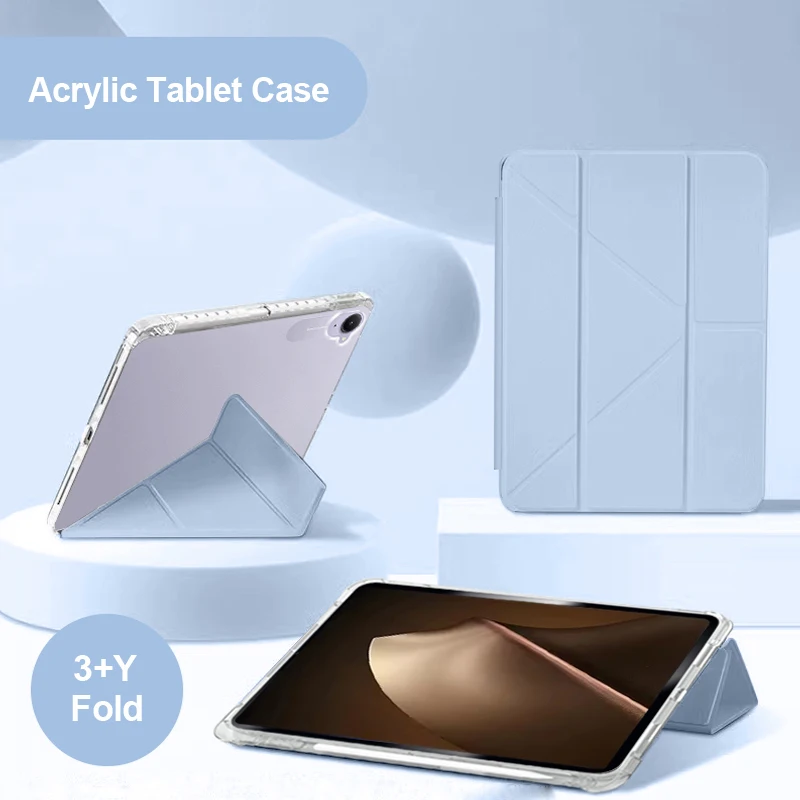 For Xiaomi Pad Mini Case with Pencil Holder Smart Folio Acrylic Hard Stand Cover For Coque Xiaomi Pad Mini 8.8 inch Case Funda