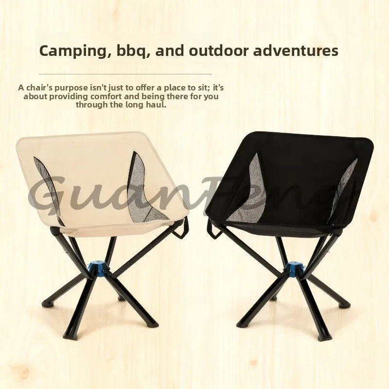 Outdoor Portable Quick Open  Chair, Lightweight Aluminum Folding Chair for Camping, Fishing, Beach & Backpacking