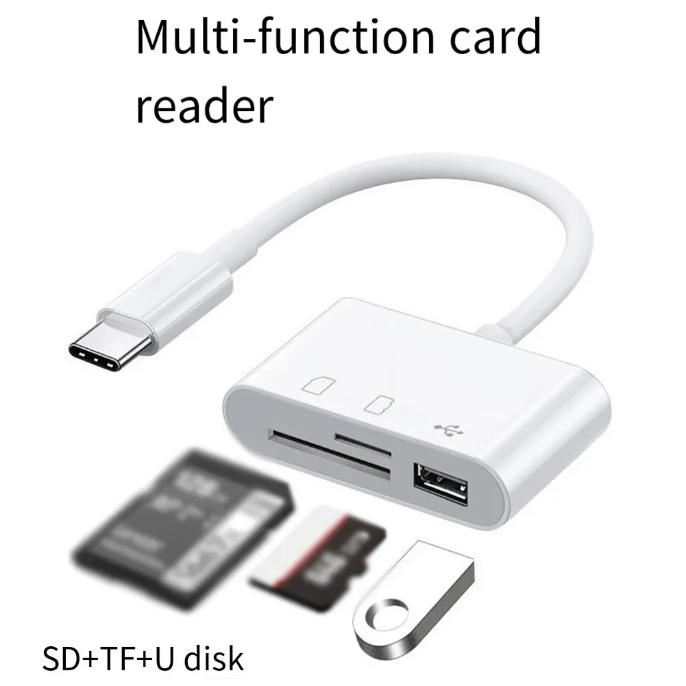 

Multifunctional Type-C Card Reader Type-C Adapter TF CF SD Memory Card Reader Android Phone Computer Multifunctional USB Drive