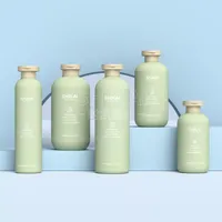 200ML-500ML Avocado Green Plastic Shampoo Shower Gel Foaming Soap Dispensers Refillable Bottles Flip Cover/Pump Lotion Bottles