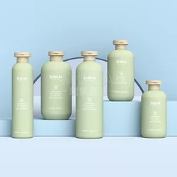 200ML-500ML Avocado Green Plastic Shampoo Shower Gel Foaming Soap Dispensers Refillable Bottles Flip Cover/Pump Lotion Bottles