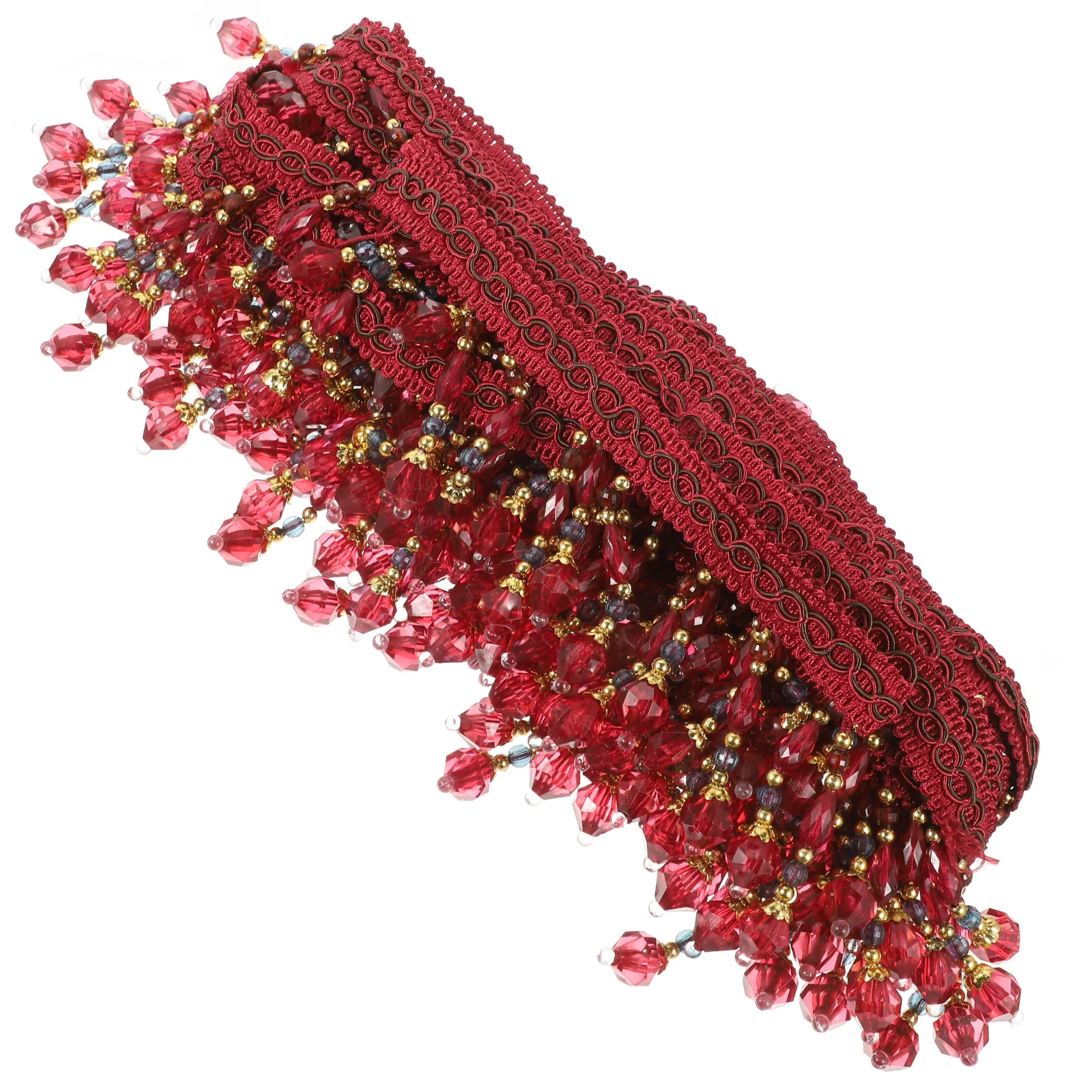 

1pcs Curtain Beaded Trim Decorative Beads Pendant Lace Roman Blind Tape Tassel DIY Craft Home Decor Roman Blind Tape