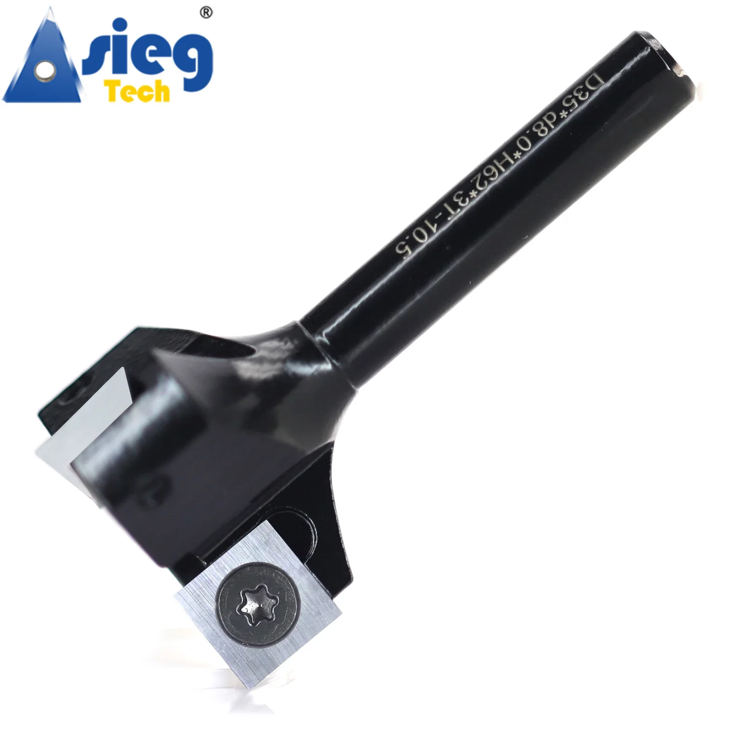 Imagem -03 - Shank Madeira Achatamento Fresa mm Shank Router Bit 35 mm Diâmetro de Corte 3-wing Planer Bit Inserções Substituíveis