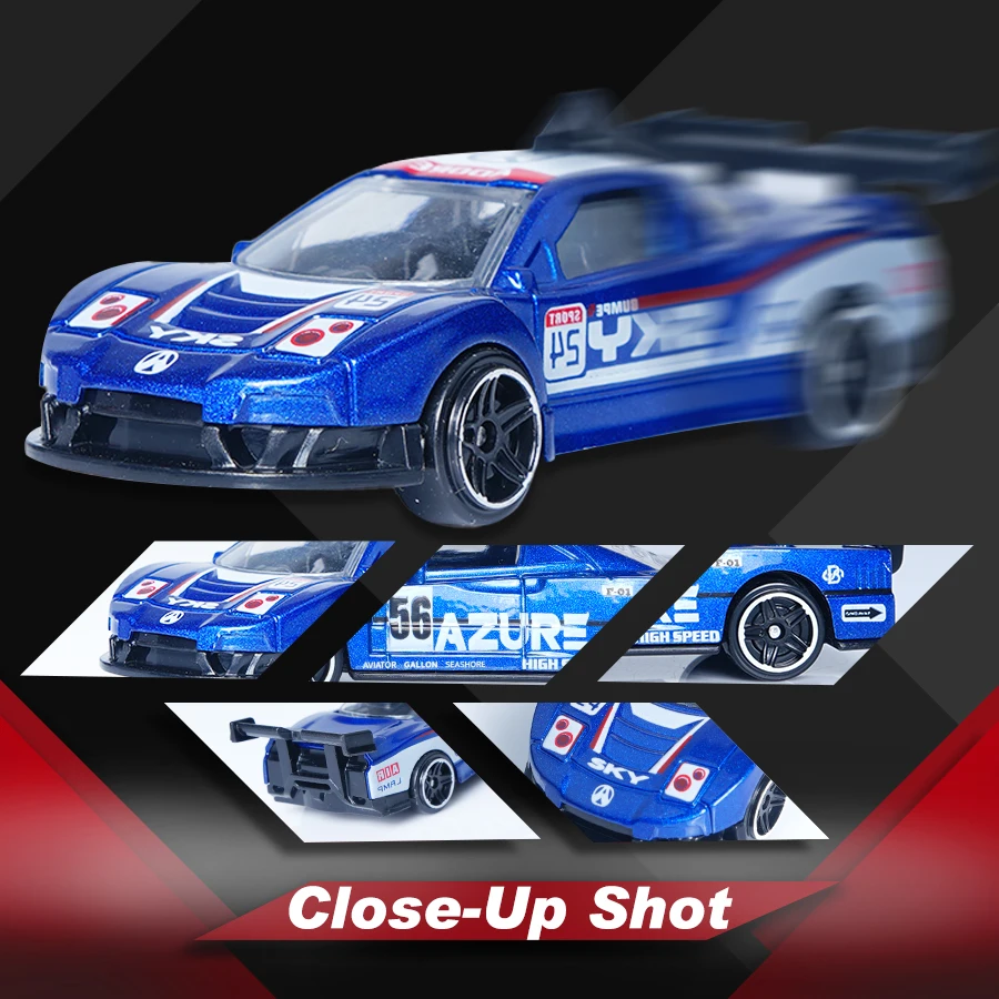 1:64 Blue Alloy Sports Car Model, Personalized Painting, Christmas Halloween Gift, Boys Toy/Desktop Ornament/Parent-Child Interact/Car Fan Collection/Home Decoration