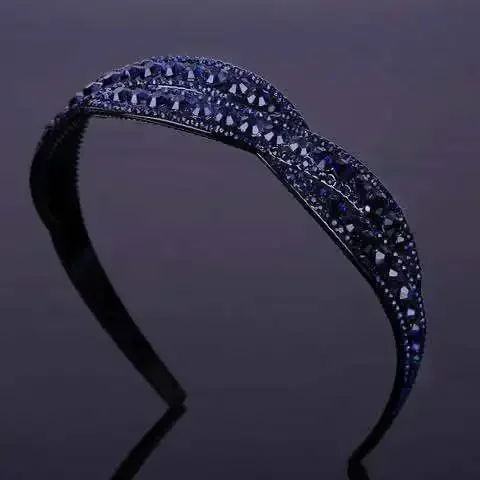 8 Colors Non-slip Winding Rhinestone Headband Hairbands For Women Crystal Hairband Hair Band Hair Accessories For Girl