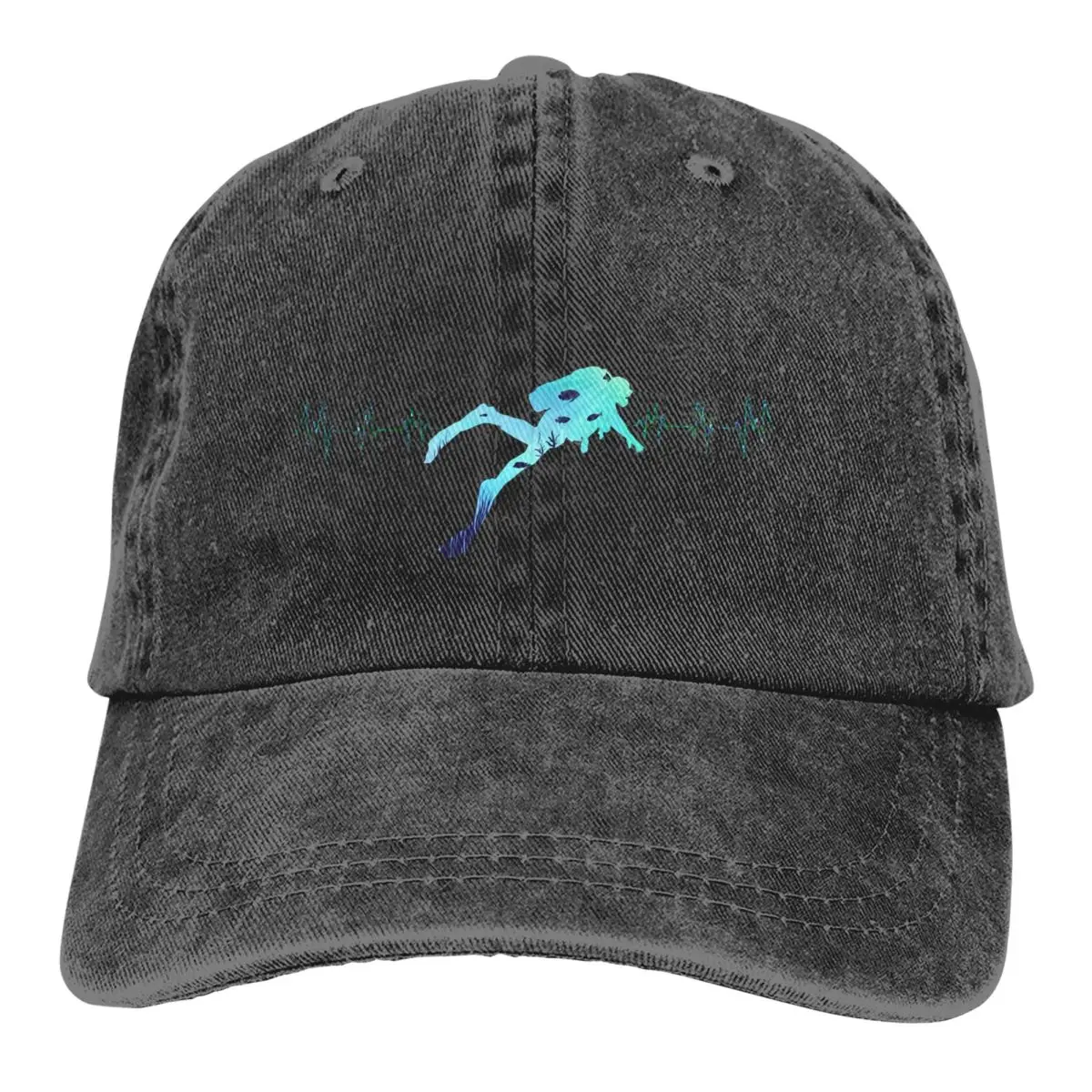 

Heart Beat Baseball Caps Peaked Cap Dive Scuba Diving Sun Shade Cowboy Hats for Men Trucker Dad Hat