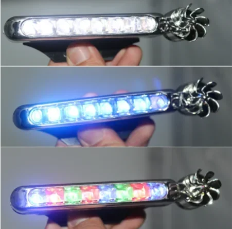 2Pcs Wind Energy No Need External Power Supply Car Daytime Running Lights 8 LED DRL Daylight Headlight Lamp