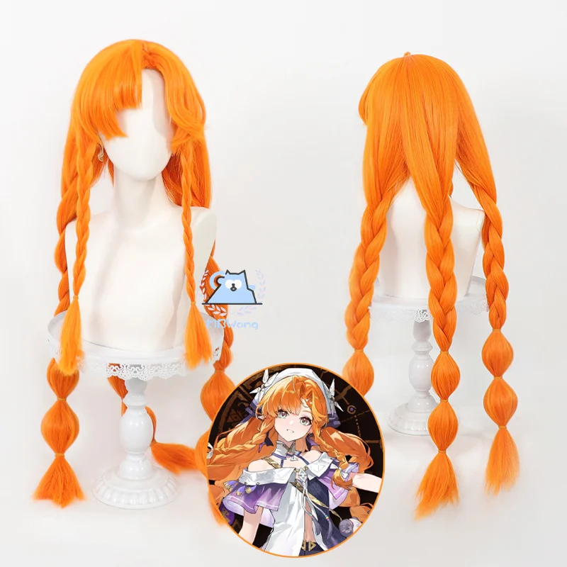 

Game Wuthering Waves Sigrika Cosplay Wig Sigrika Orange Braided Hair For Hallowmas Party Carnival Adult Women Men Role Play