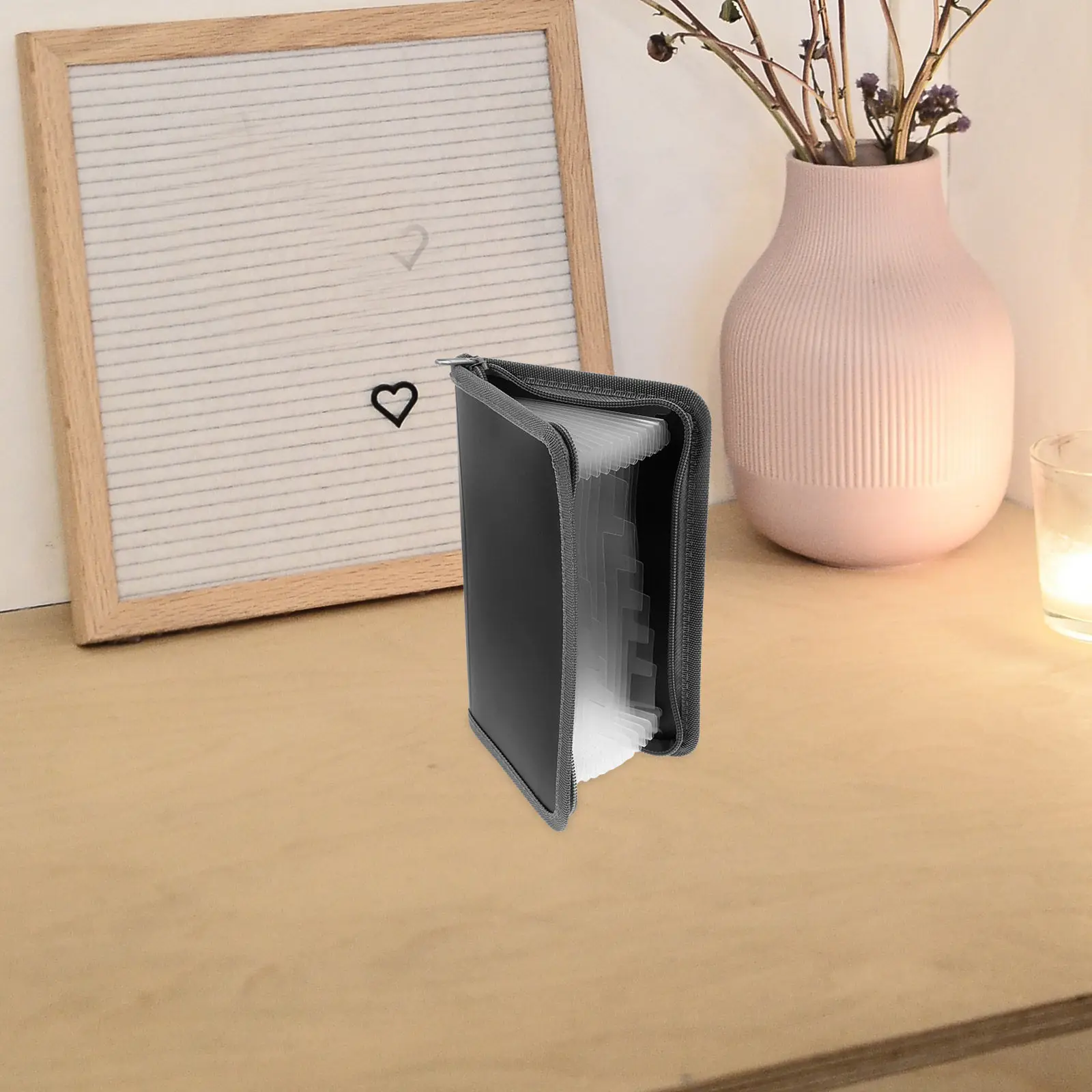 

Mini Accordion File Organizer Zipper Expanding Receipt Organizer Portable Document Folder Travel Folder Business Use