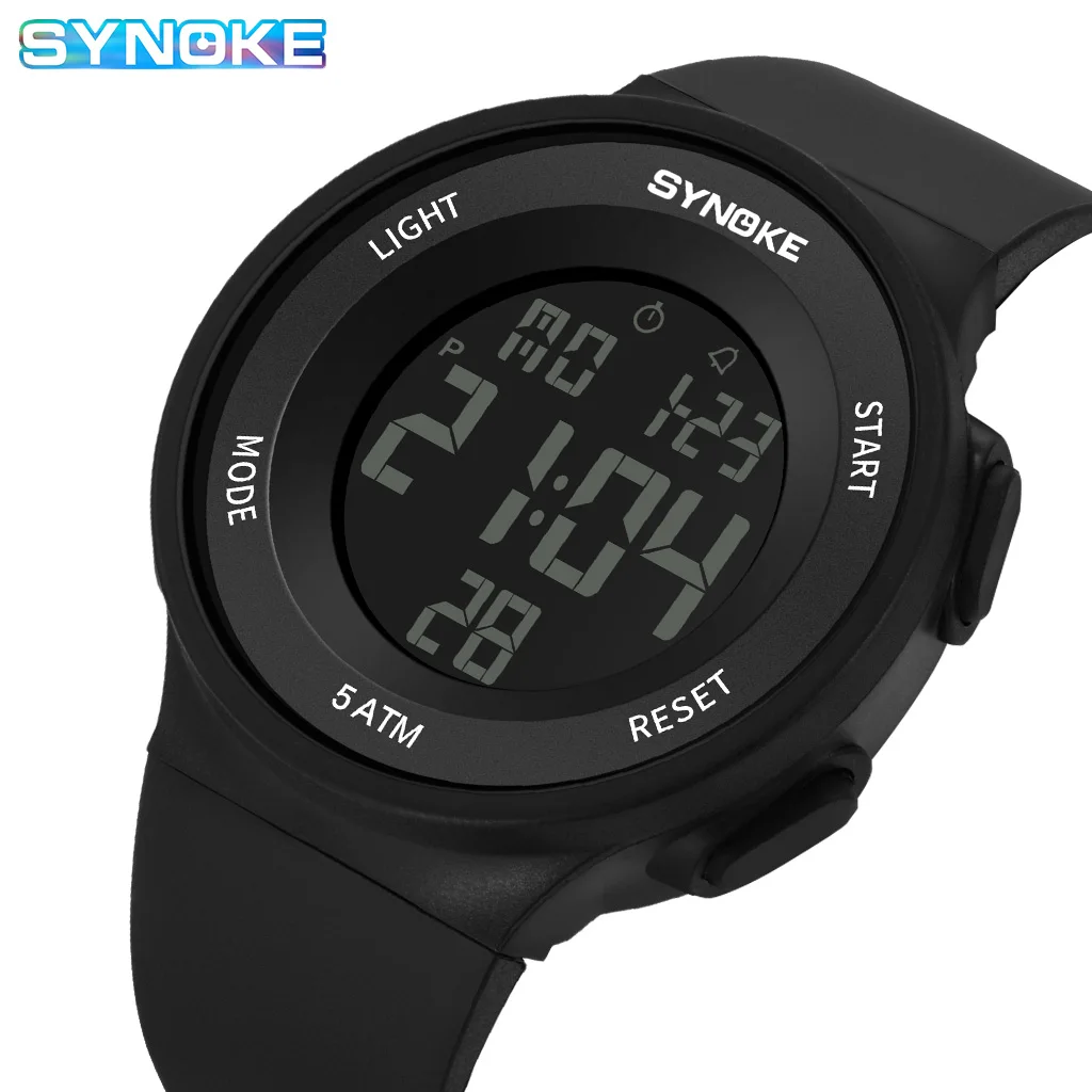 SYNOKE Student Electronic Kids Watch Unisex Sport Watch Multifunction Military Sports Waterproof Luminous LED Digital Men