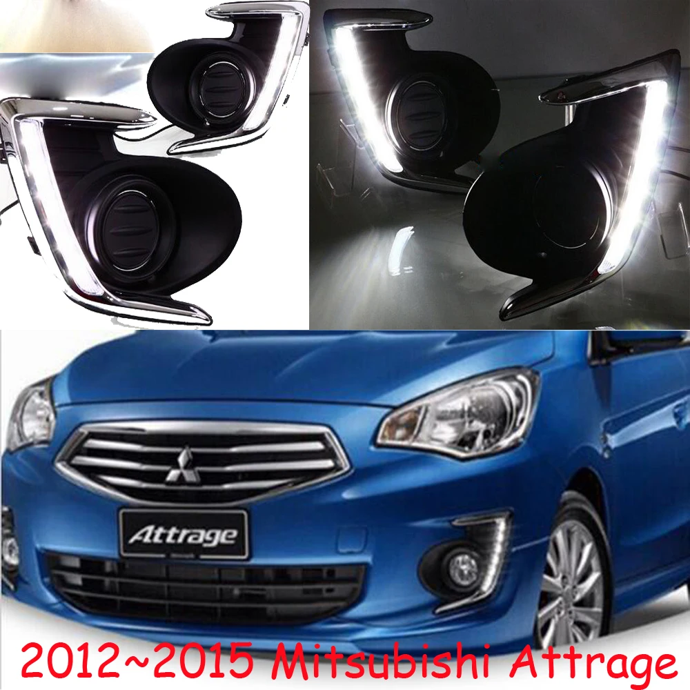 

car accessories bumper headlight for Mitsubishi MIRAGE daytime light 2012~2015y motor DRL LED auto headlamp fog light