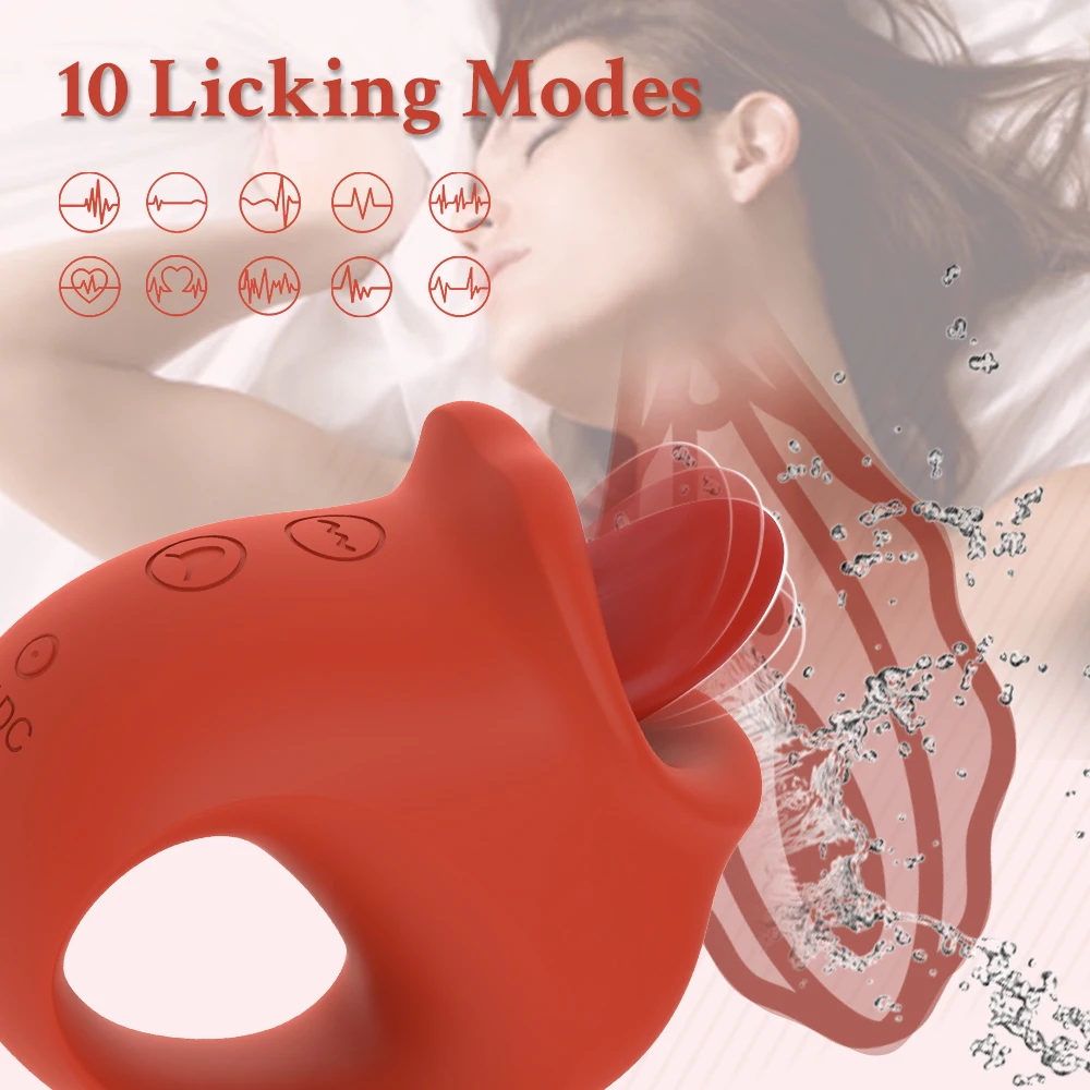 

Rose Licking Dildo Vibrator Nipple Clitoral Stimulator Vibrating Egg Tongue Lick Clitoris Sucker Sex Toy Adult Toys for Women