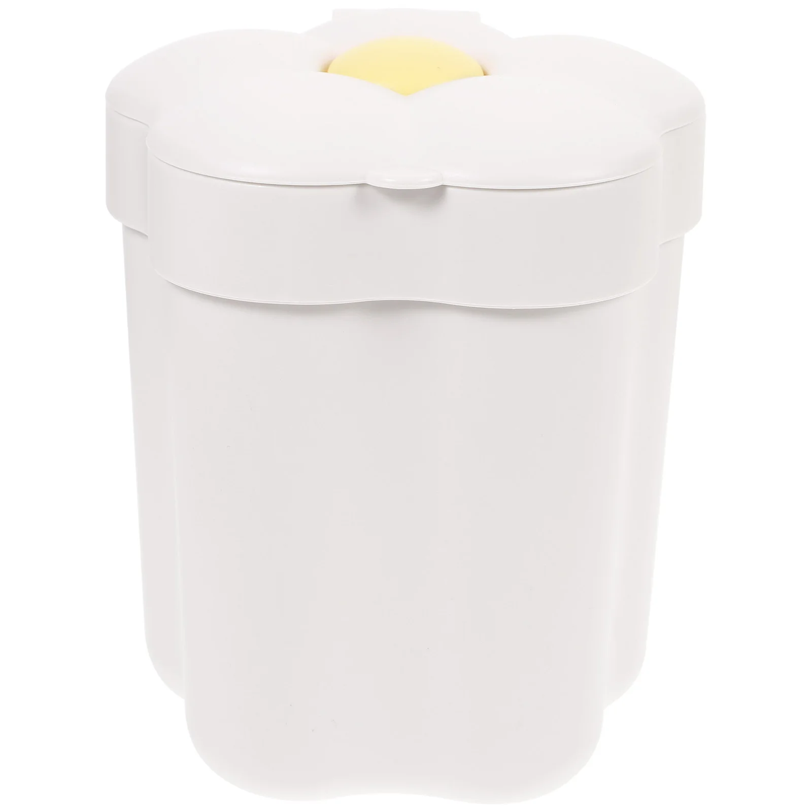 

Creative Trash Bin for Bedroom Office Desktop Wastebasket with Lid Odor Isolating Sturdy Portable Garbage Can for Home Study