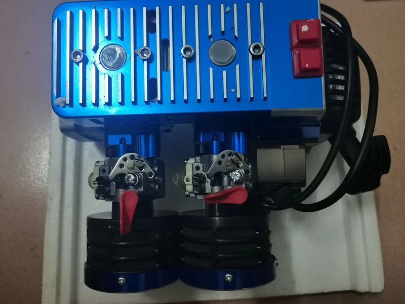 Cárter de seis rodamientos 58CC, motor de doble cilindro en línea de alta potencia, modelo físico 19000/RPM