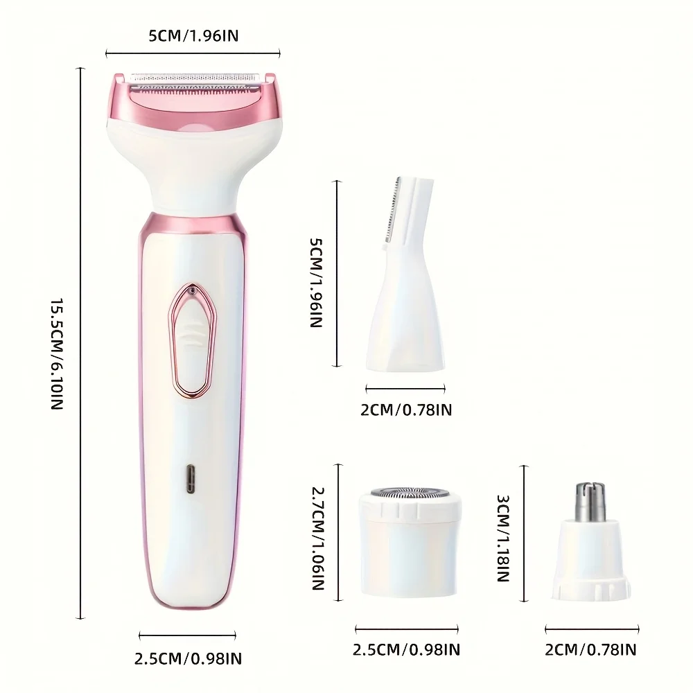 2026 New Women Electric Shaver 4 In 1 Body Hair Remover Epilator Painless Cordless Trimmer Razor Lady Gifts JJ2445