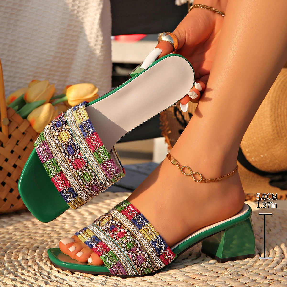 

Женские сандалии класса люкс, летние сандалии на высоком каблуке, дизайнерские цветные туфли для вечеринок, женская обувь больших размеров, сексуальные туфли, Zapatos De Mujer