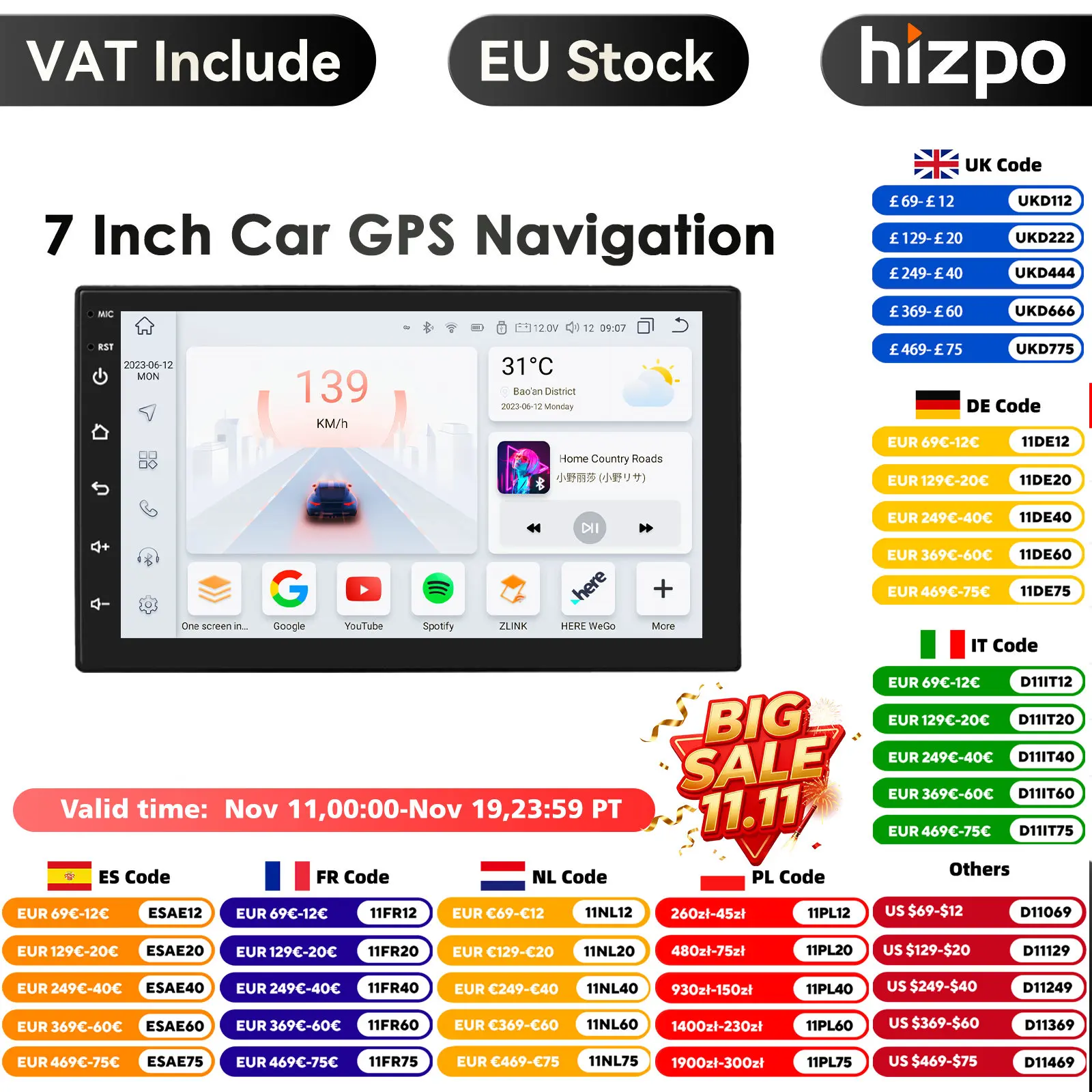 4G 2din Android Auto Radio HD Touch Screen WiFi Bluetooth Navigation GPS Car Multimedia Audio Video Output Player RDS SWC Mic PC