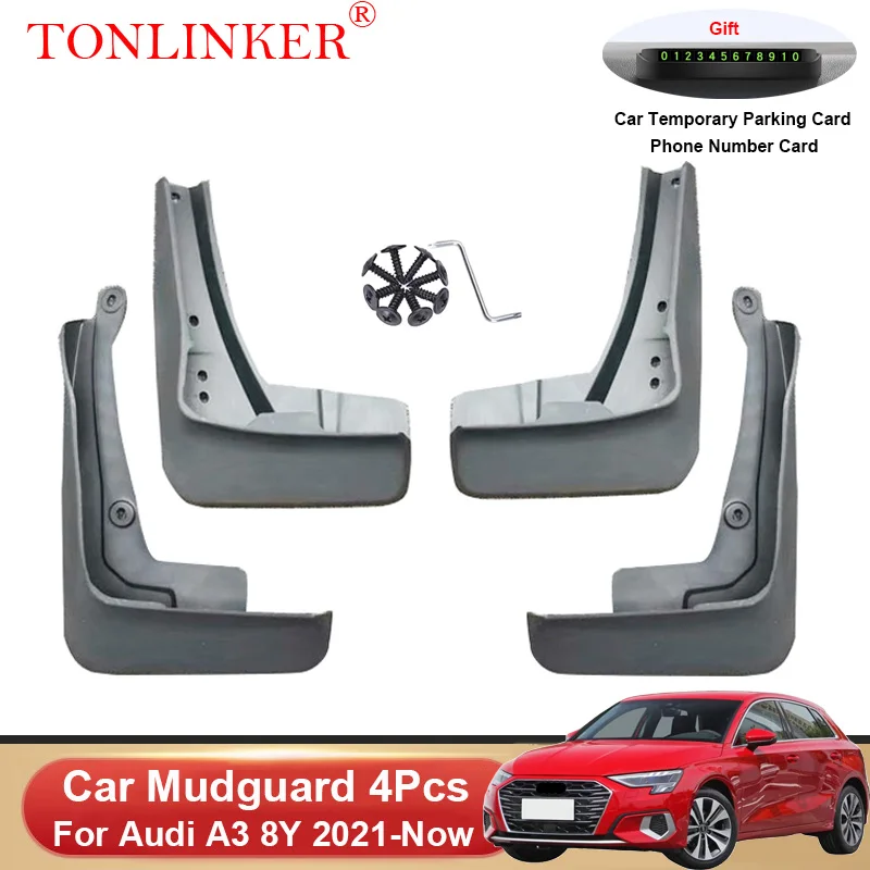 

TONLINKER Car Mudguard For Audi A3 8Y 2021 2022- Hatchback Sportback Sedan Mudguards Splash Guards Fender Mudflaps Accessories