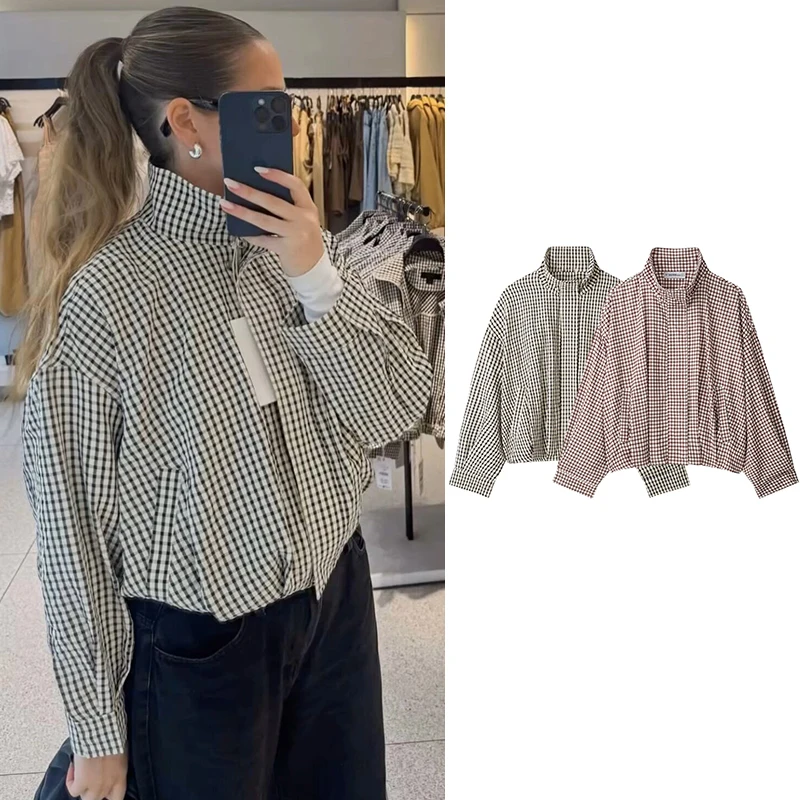 Women's New Jackets Autumn 2026 Fashion Plaid Elegant Youth Loose Warm Women's Jackets Street Travel Wear Holiday Short Coats