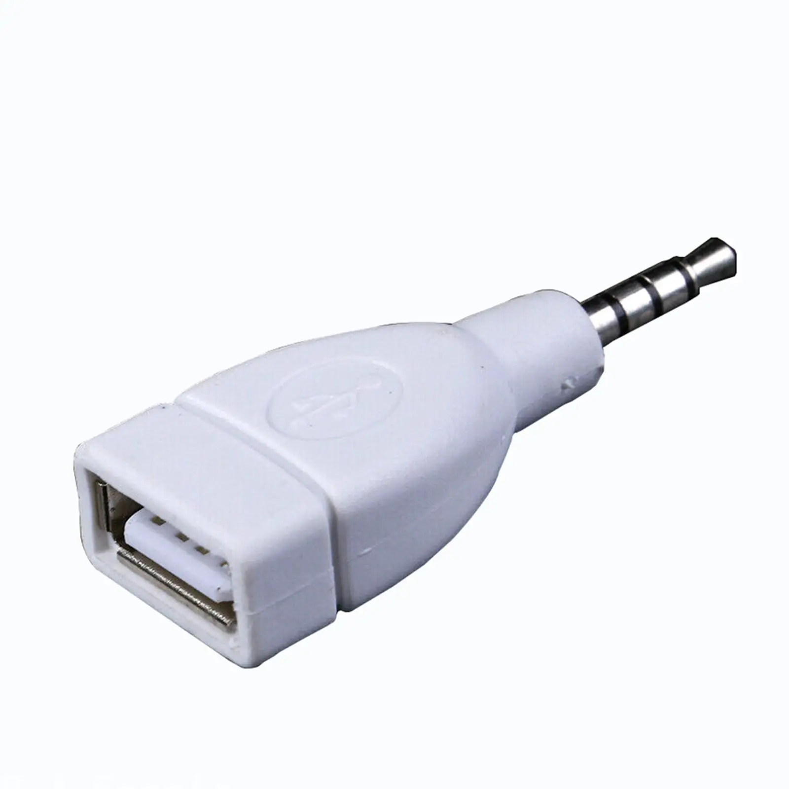 

Auto 3.5mm Male AUX to USB 2.0 Adapter Plug AUX Audio Input MP3 from Disk Car Auxiliary Port Audio