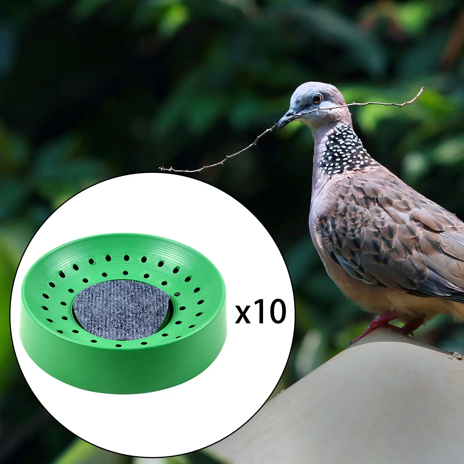 10x Plastic Pigeon Nest Breeding Hatching Nest Basin Nest Bowl with Mat Reusable Bird Nesting Bowls for Pigeons Small Birds