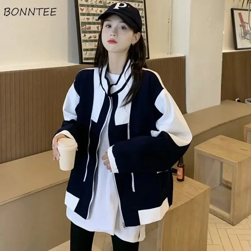 

Spring New Basic Jackets Women Patchwork Design Trendy Streetwear Cool Ladies Young Loose All-match Prevalent Hipster Chic Soft