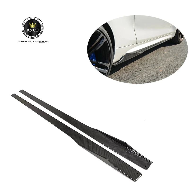 16-19 CAR SIDE BUMPER CARBON FIBER SIDE SKIRTS M STYLE F87 M2 M2C Side Skirts extensions