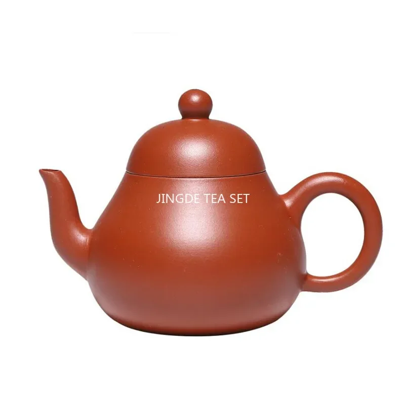 80ml Yixing Purple Clay Teapot Famous Artists Handmade Pear-shaped Small Capacity Tea Pot Kettle Chinese Zisha Tea Set Teaware