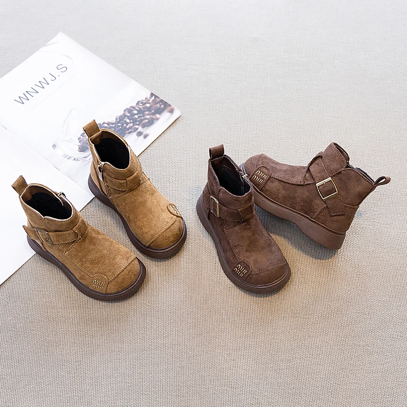 

Children's Snow Boot 2025 Autumn Winter New Girls Warm Ankle Boots Fashion New Versatile Kids' Outdoor Boy Non-slip Cotton Boots