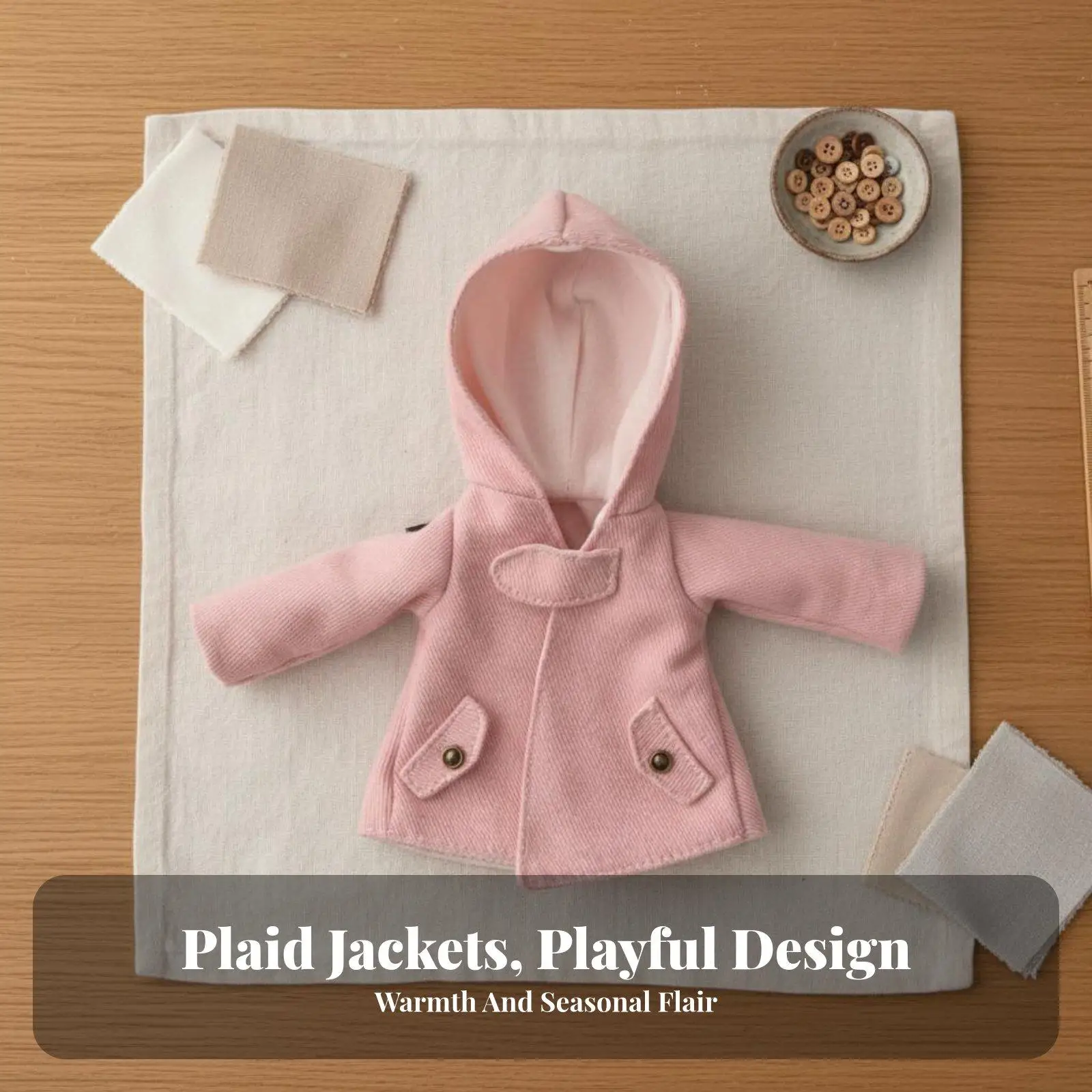 Manteau pour poupée, veste à capuche en tissu doux, vêtements en peluche de 20cm pour poupées BJD, collection de vêtements